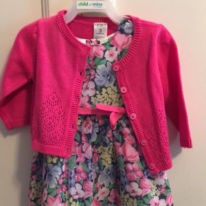 Carter’s 3 month Easter dress w/ matching cardi